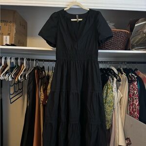 Anthropologie Black Somerset Dress